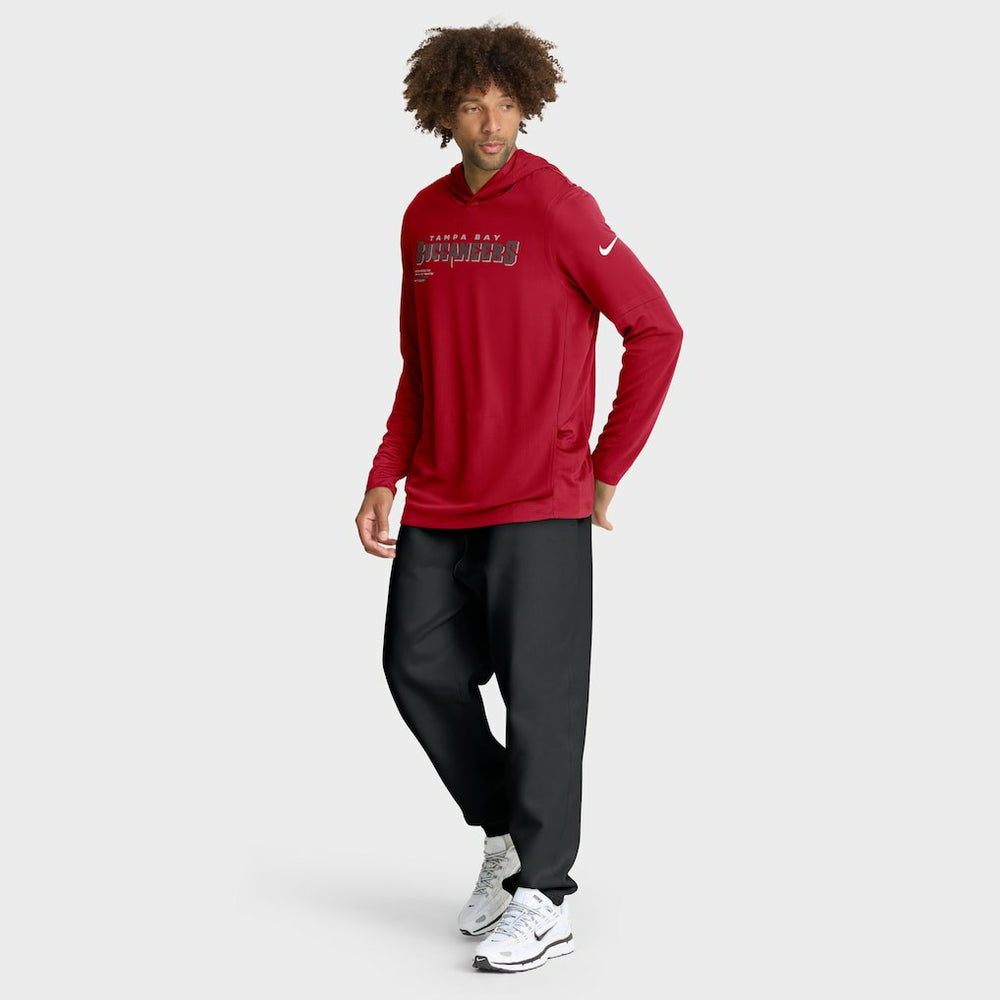 Tampa Bay Buccaneers Sideline Pure Fury Performance Long Sleeve Hoodie T-Shirt Red - Nike