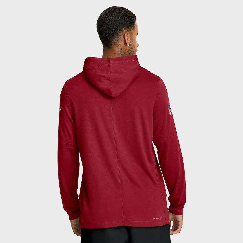 Arizona Cardinals Sideline Pure Fury Performance Long Sleeve Hoodie T-Shirt Cardinal - Nike
