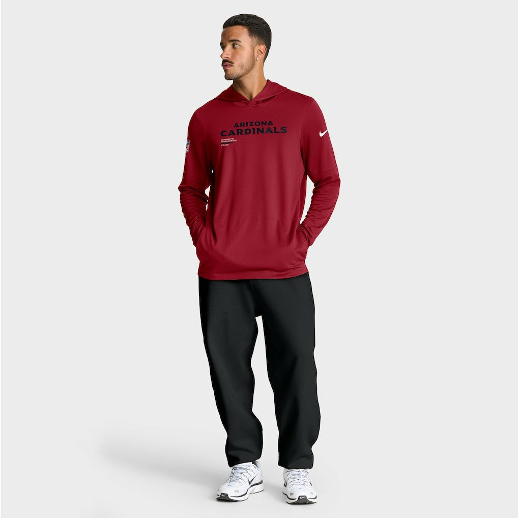 Arizona Cardinals Sideline Pure Fury Performance Long Sleeve Hoodie T-Shirt Cardinal - Nike