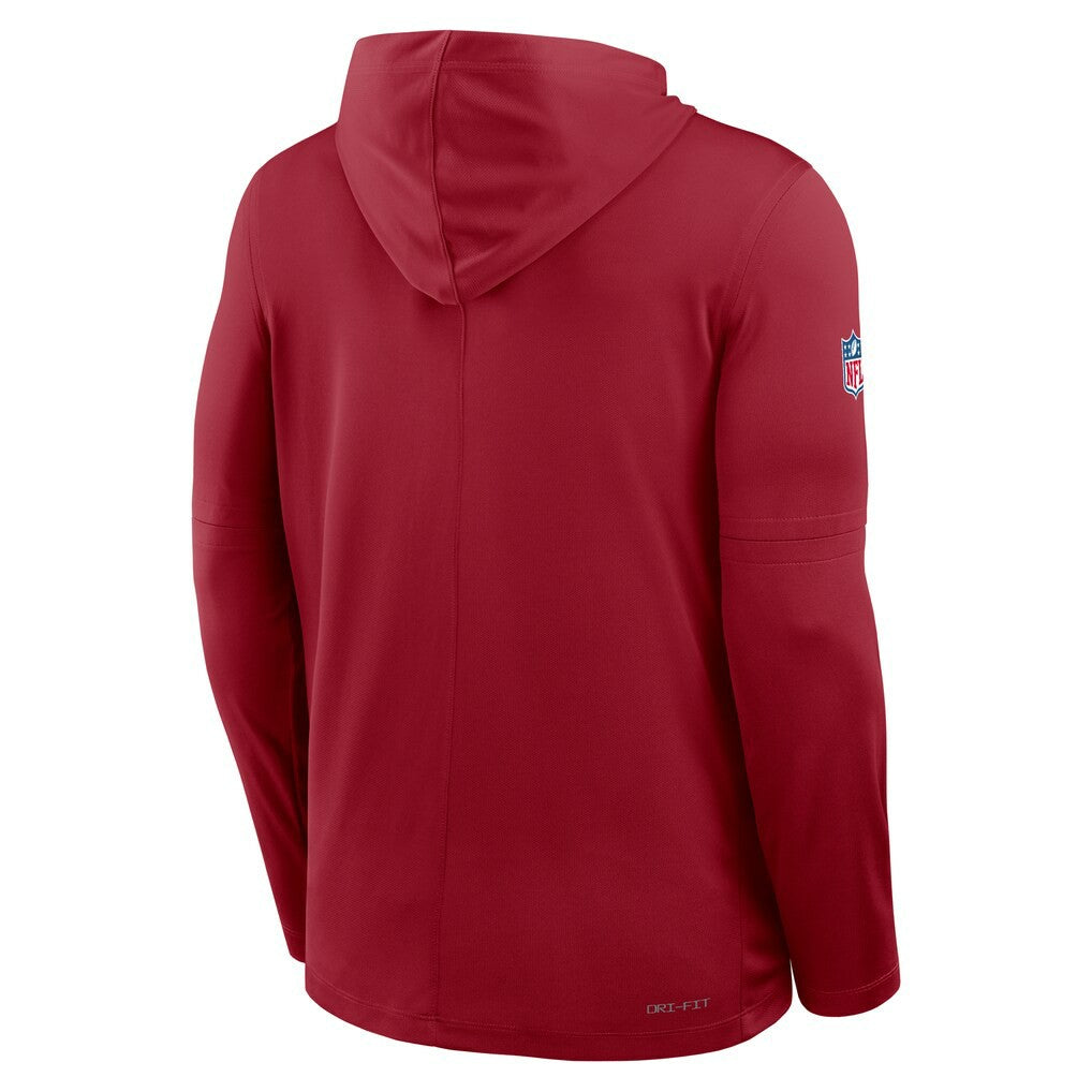 Arizona Cardinals Sideline Pure Fury Performance Long Sleeve Hoodie T-Shirt Cardinal - Nike