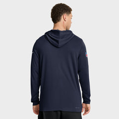 Tennessee Titans Sideline Pure Fury Performance Long Sleeve Hoodie T-Shirt Navy - Nike
