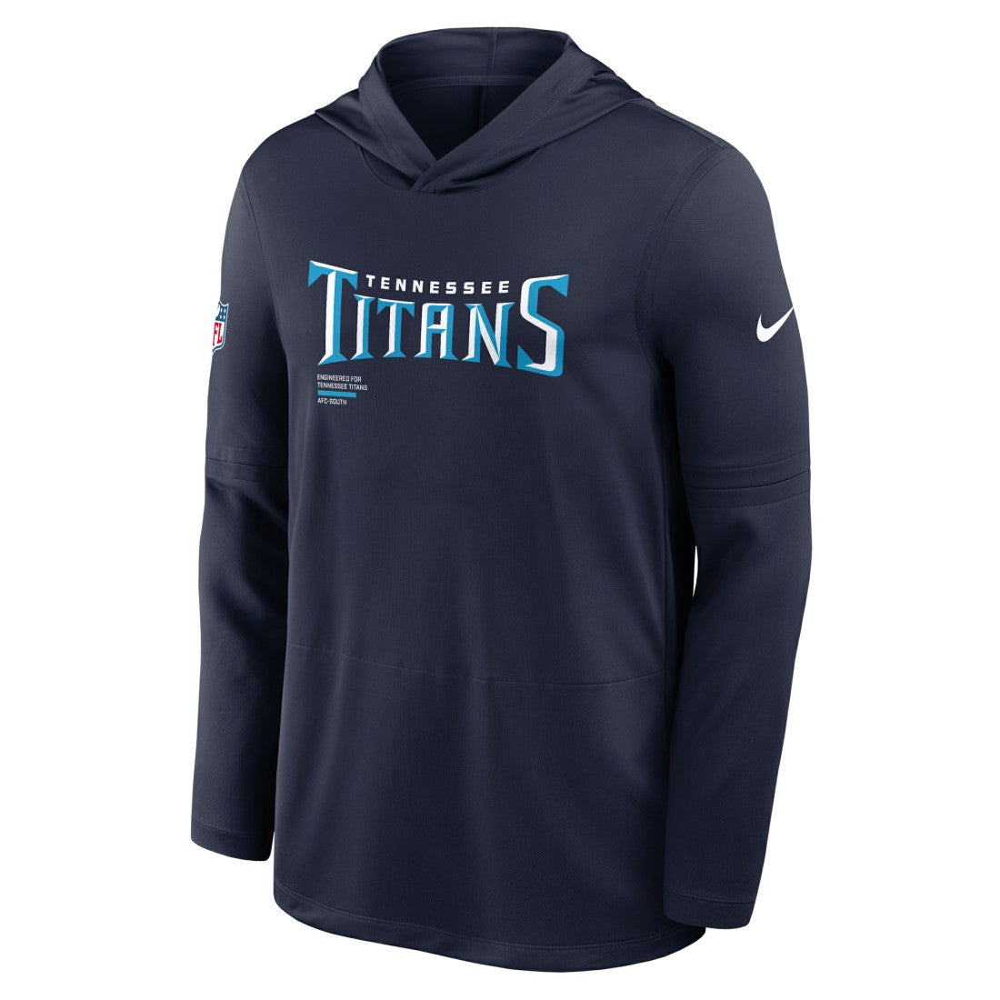 Tennessee Titans Sideline Pure Fury Performance Long Sleeve Hoodie T-Shirt Navy - Nike