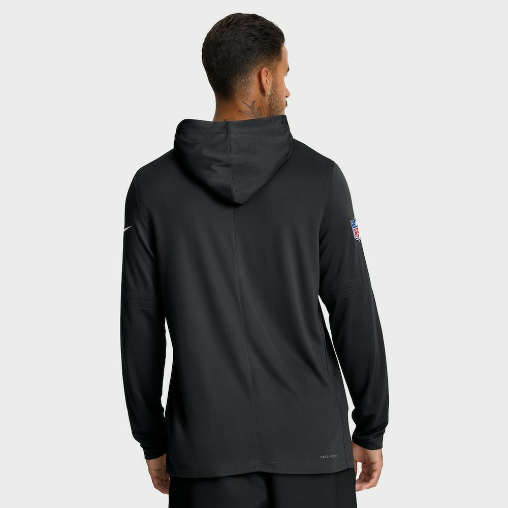 Atlanta Falcons Sideline Pure Fury Performance Long Sleeve Hoodie T-Shirt Black - Nike