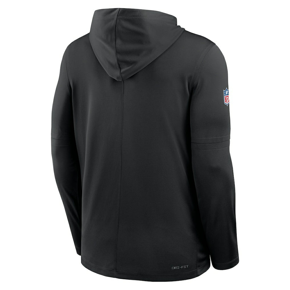 Atlanta Falcons Sideline Pure Fury Performance Long Sleeve Hoodie T-Shirt Black - Nike