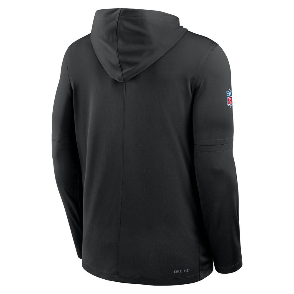 Detroit Lions Sideline Pure Fury Performance Long Sleeve Hoodie T-Shirt Black - Nike