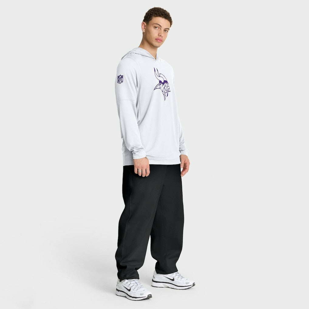 Minnesota Vikings Sideline Option Read Dri-FIT Long Sleeve Hoodie T-Shirt  White - Nike