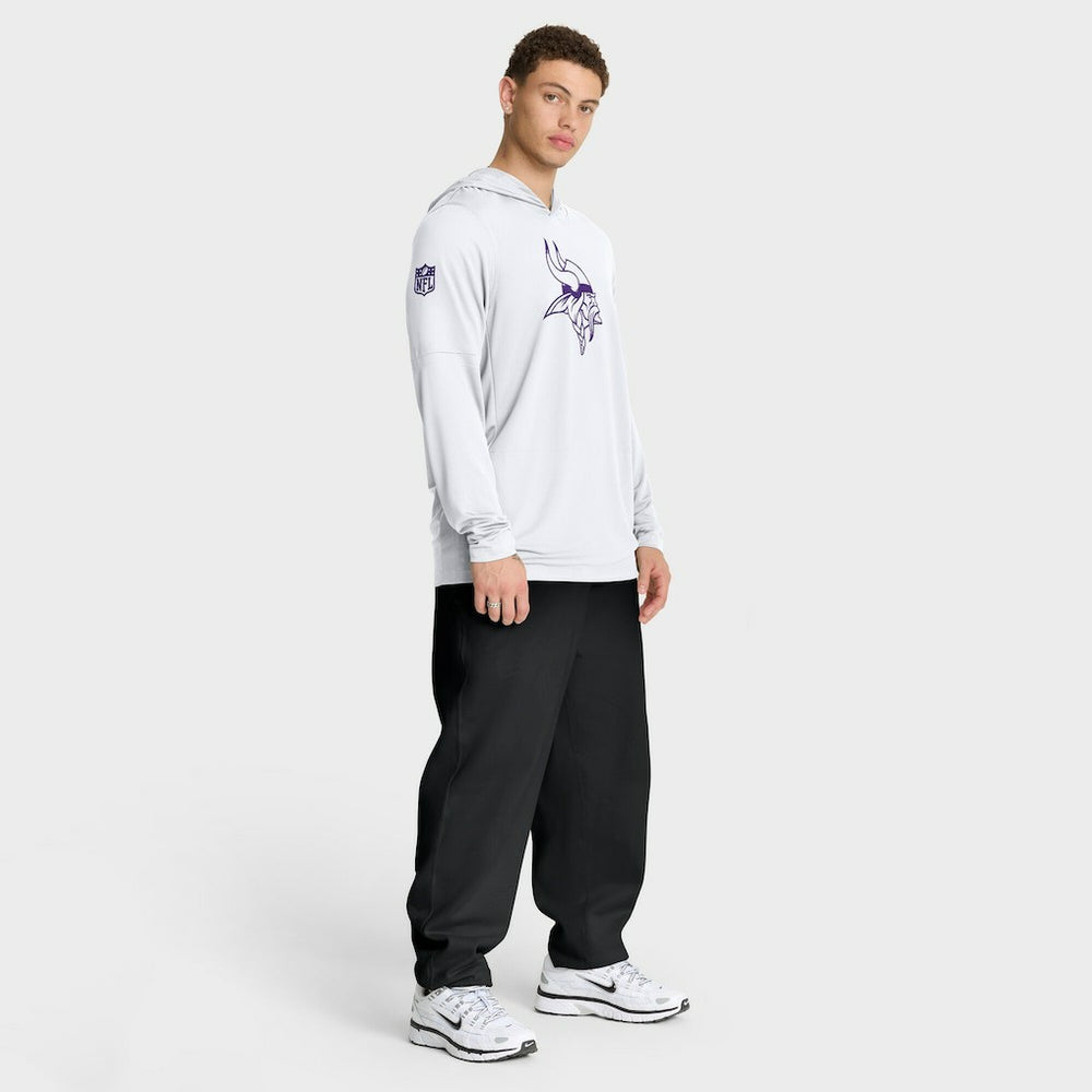 Minnesota Vikings Sideline Option Read Dri-FIT Long Sleeve Hoodie T-Shirt  White - Nike