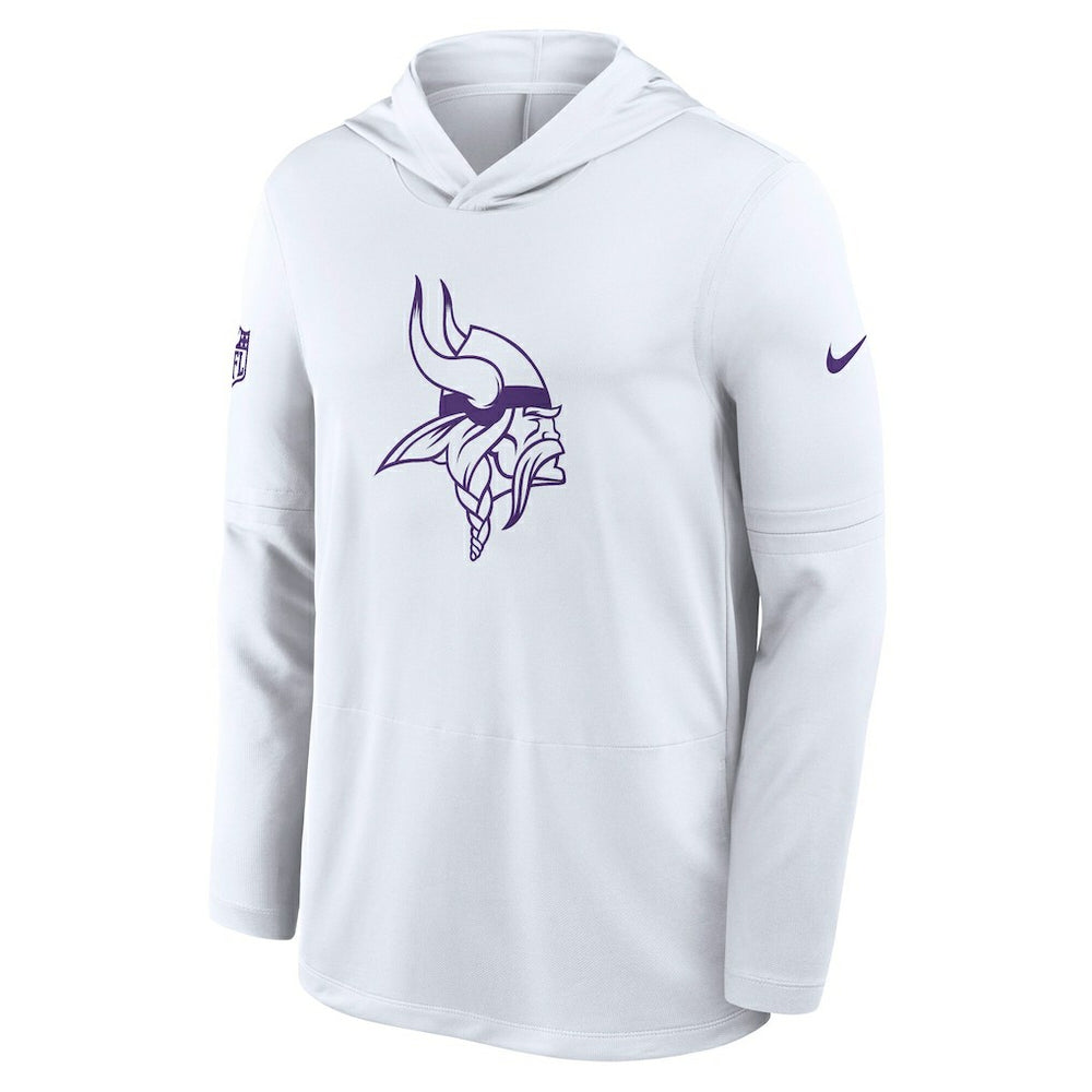 Minnesota Vikings Sideline Option Read Dri-FIT Long Sleeve Hoodie T-Shirt  White - Nike