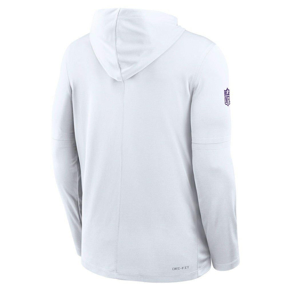 Minnesota Vikings Sideline Option Read Dri-FIT Long Sleeve Hoodie T-Shirt  White - Nike