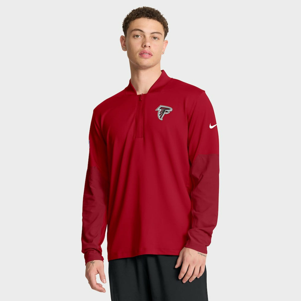 Atlanta Falcons Sideline Dri-FIT Half-Zip Pullover Red - Nike
