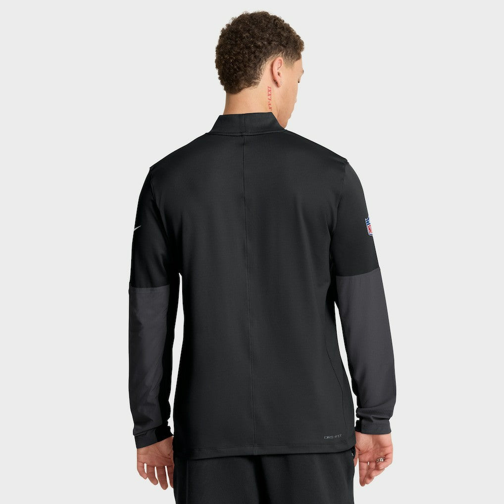 Carolina Panthers Sideline Dri-FIT Half-Zip Pullover Black - Nike