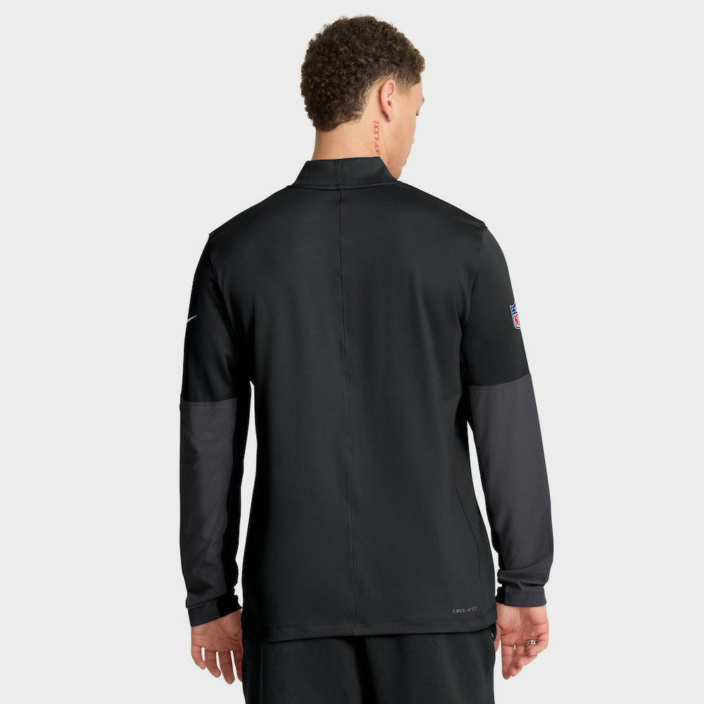 Carolina Panthers Sideline Dri-FIT Half-Zip Pullover Black - Nike