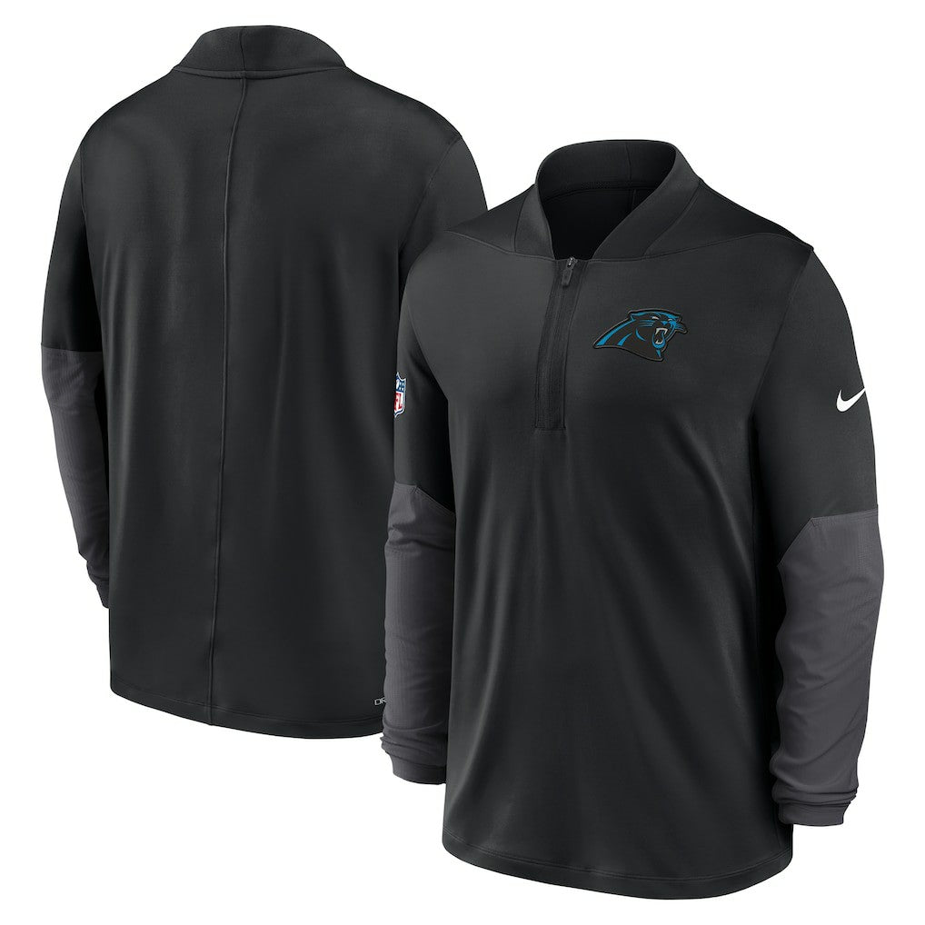 Carolina Panthers Sideline Dri-FIT Half-Zip Pullover Black - Nike