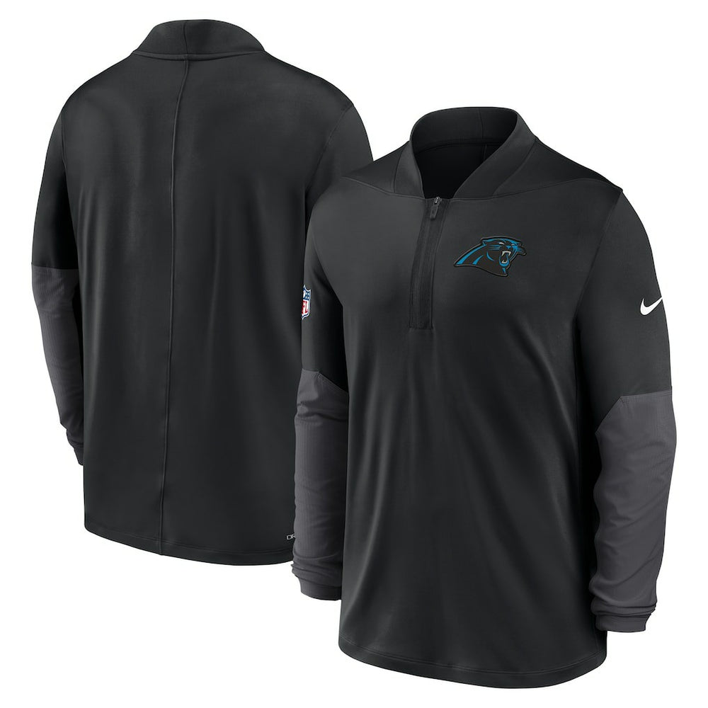 Carolina Panthers Sideline Dri-FIT Half-Zip Pullover Black - Nike