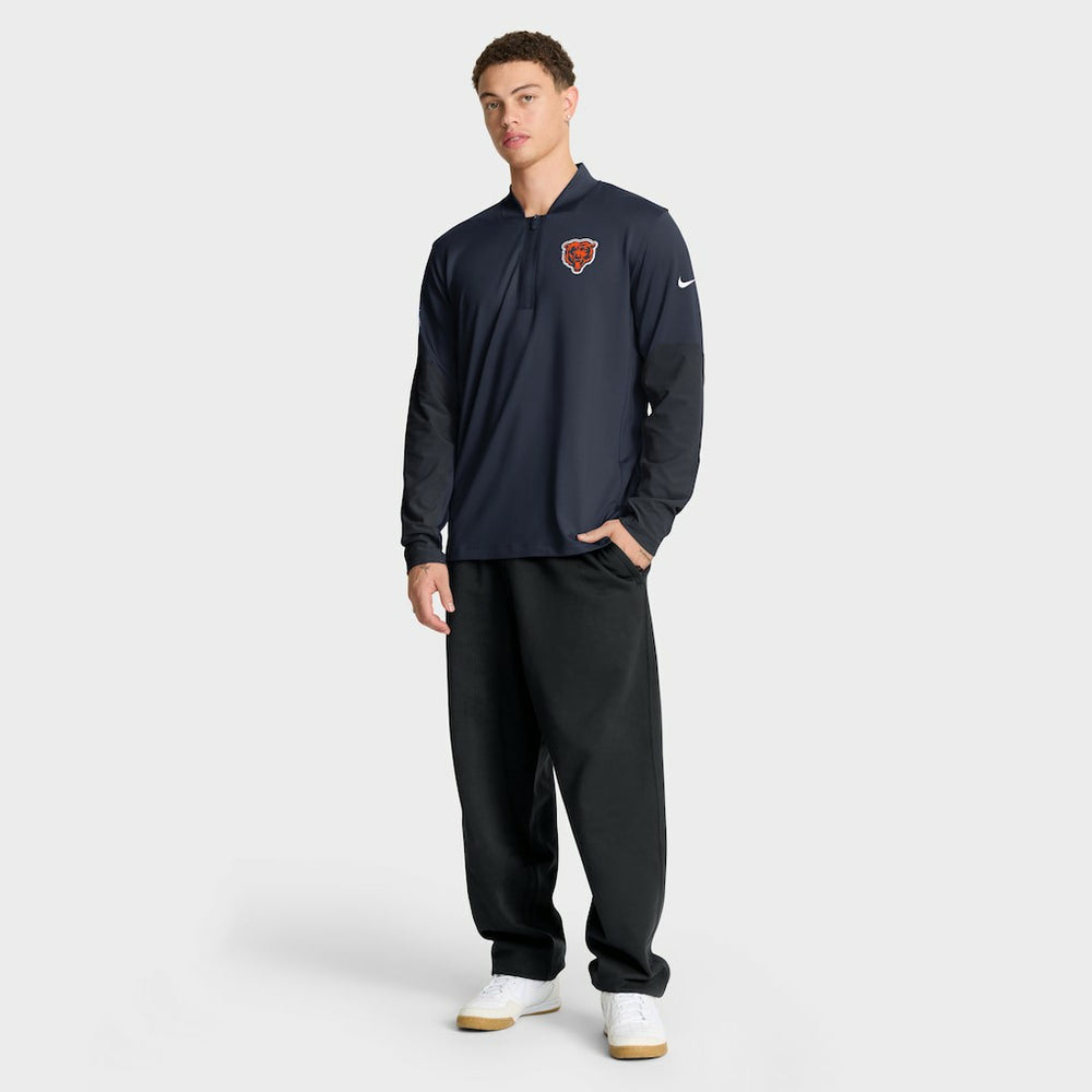 Chicago Bears Sideline Dri-FIT Half-Zip Pullover Navy - Nike