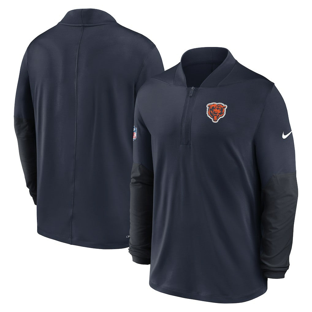 Chicago Bears Sideline Dri-FIT Half-Zip Pullover Navy - Nike