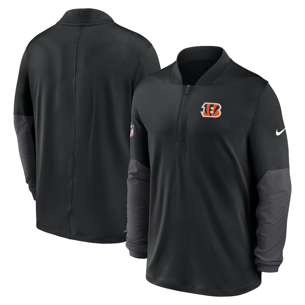 Cincinnati Bengals Sideline Dri-FIT Half-Zip Pullover Black - Nike