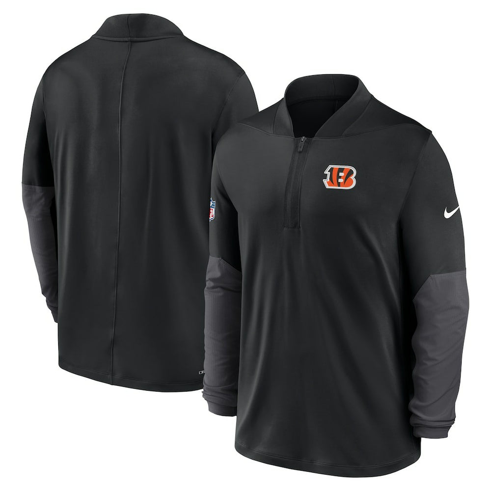 Cincinnati Bengals Sideline Dri-FIT Half-Zip Pullover Black - Nike