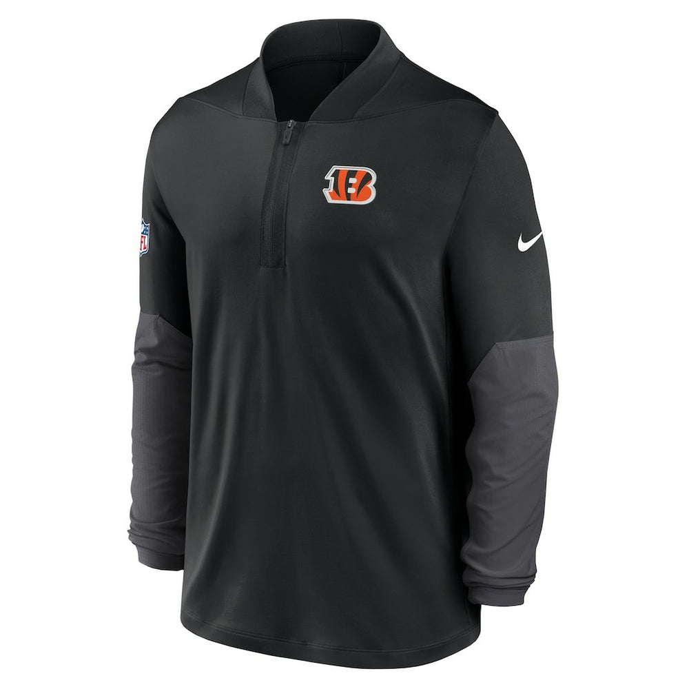Cincinnati Bengals Sideline Dri-FIT Half-Zip Pullover Black - Nike