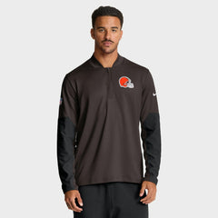 Cleveland Browns Sideline Dri-FIT Half-Zip Pullover Brown - Nike