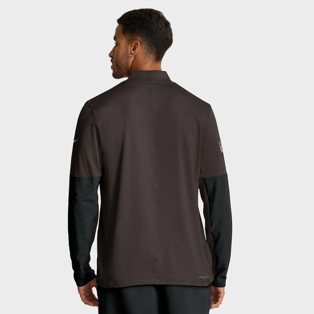 Cleveland Browns Sideline Dri-FIT Half-Zip Pullover Brown - Nike