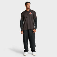 Cleveland Browns Sideline Dri-FIT Half-Zip Pullover Brown - Nike