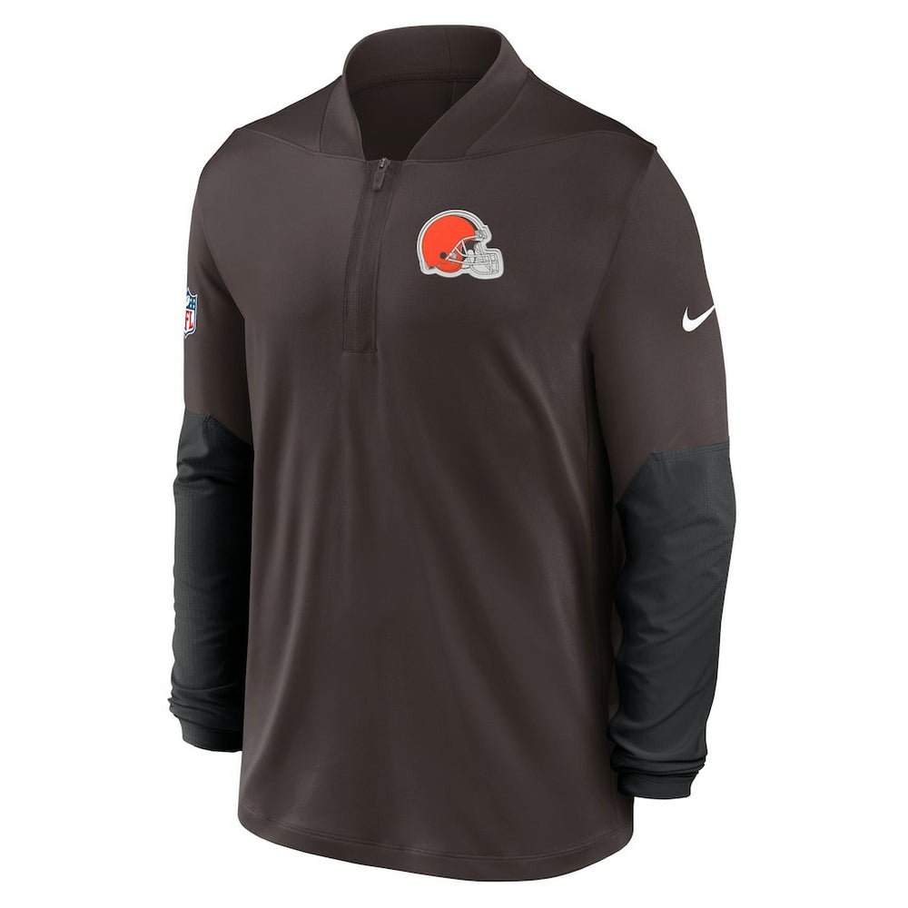 Cleveland Browns Sideline Dri-FIT Half-Zip Pullover Brown - Nike