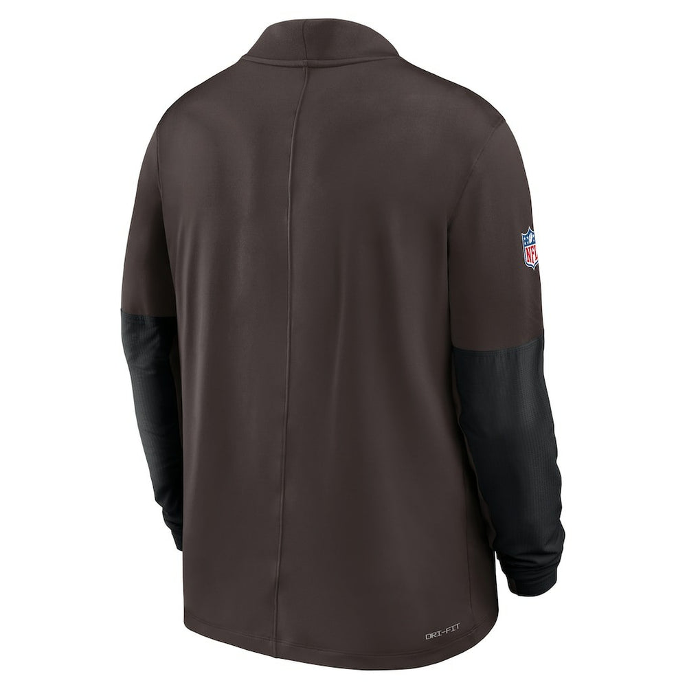 Cleveland Browns Sideline Dri-FIT Half-Zip Pullover Brown - Nike