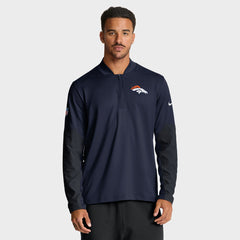 Denver Broncos Sideline Dri-FIT Half-Zip Pullover Navy - Nike