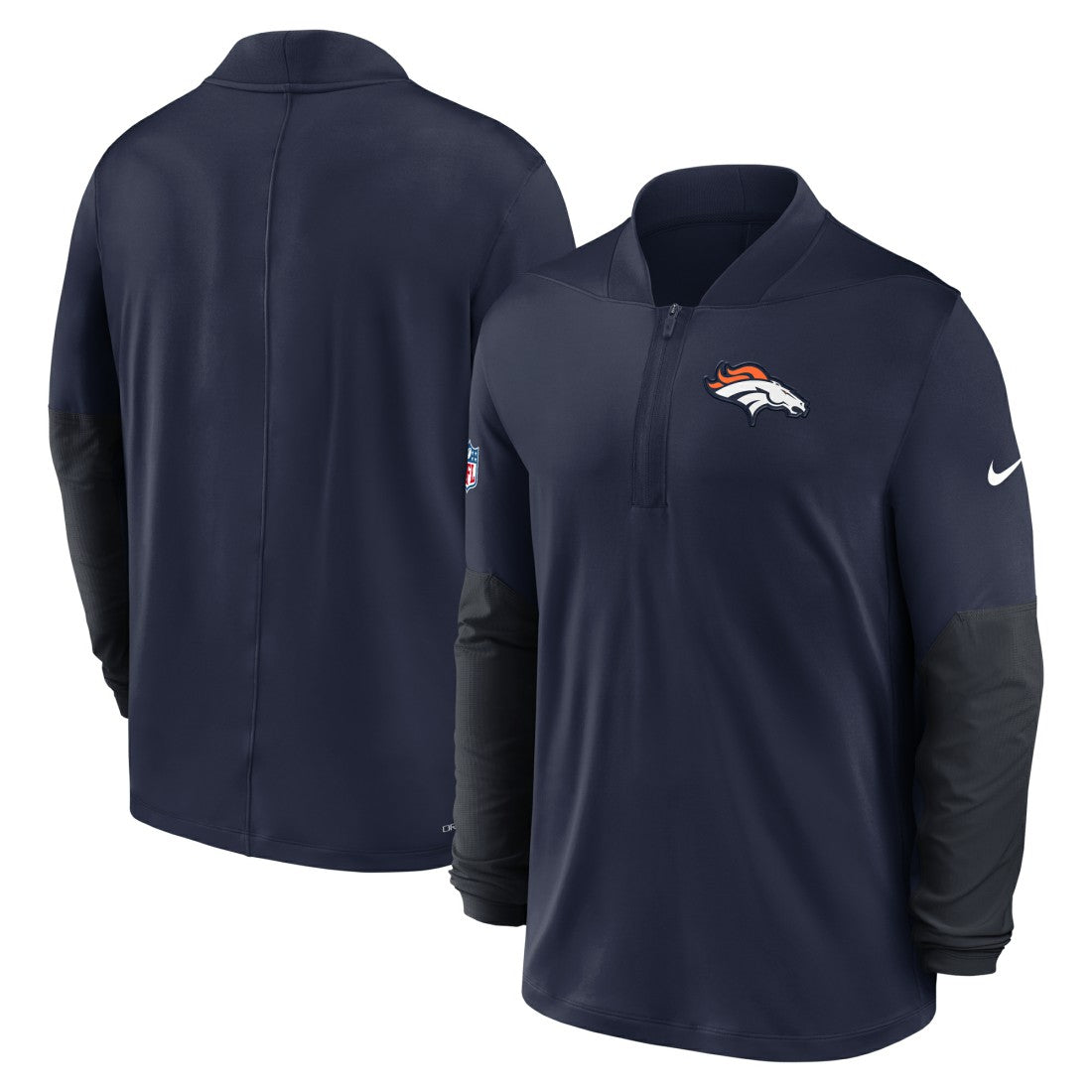 Denver Broncos Sideline Dri-FIT Half-Zip Pullover Navy - Nike