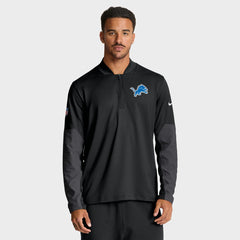 Detroit Lions Sideline Dri-FIT Half-Zip Pullover Black - Nike