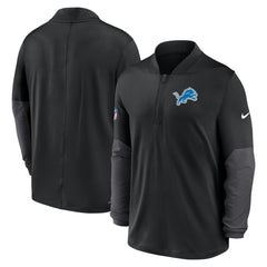 Detroit Lions Sideline Dri-FIT Half-Zip Pullover Black - Nike