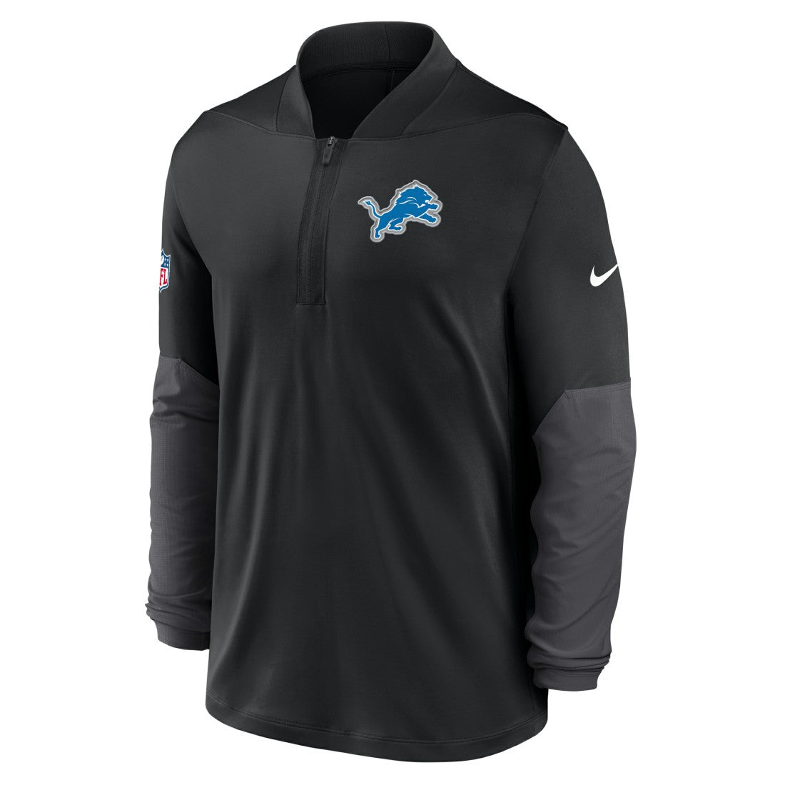 Detroit Lions Sideline Dri-FIT Half-Zip Pullover Black - Nike