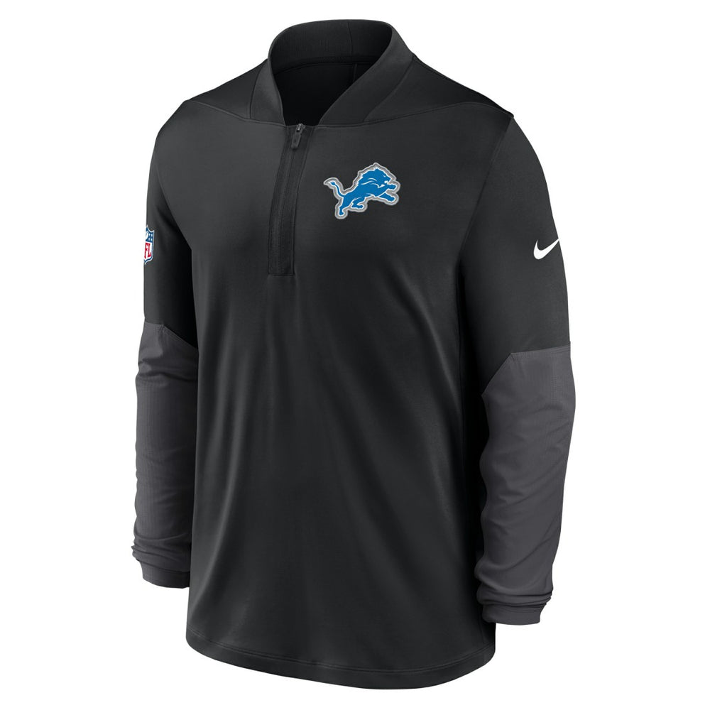 Detroit Lions Sideline Dri-FIT Half-Zip Pullover Black - Nike