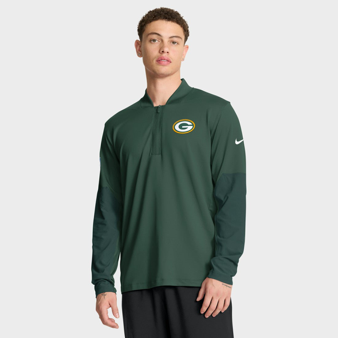 Green Bay Packers Sideline Dri-FIT Half-Zip Pullover Green - Nike