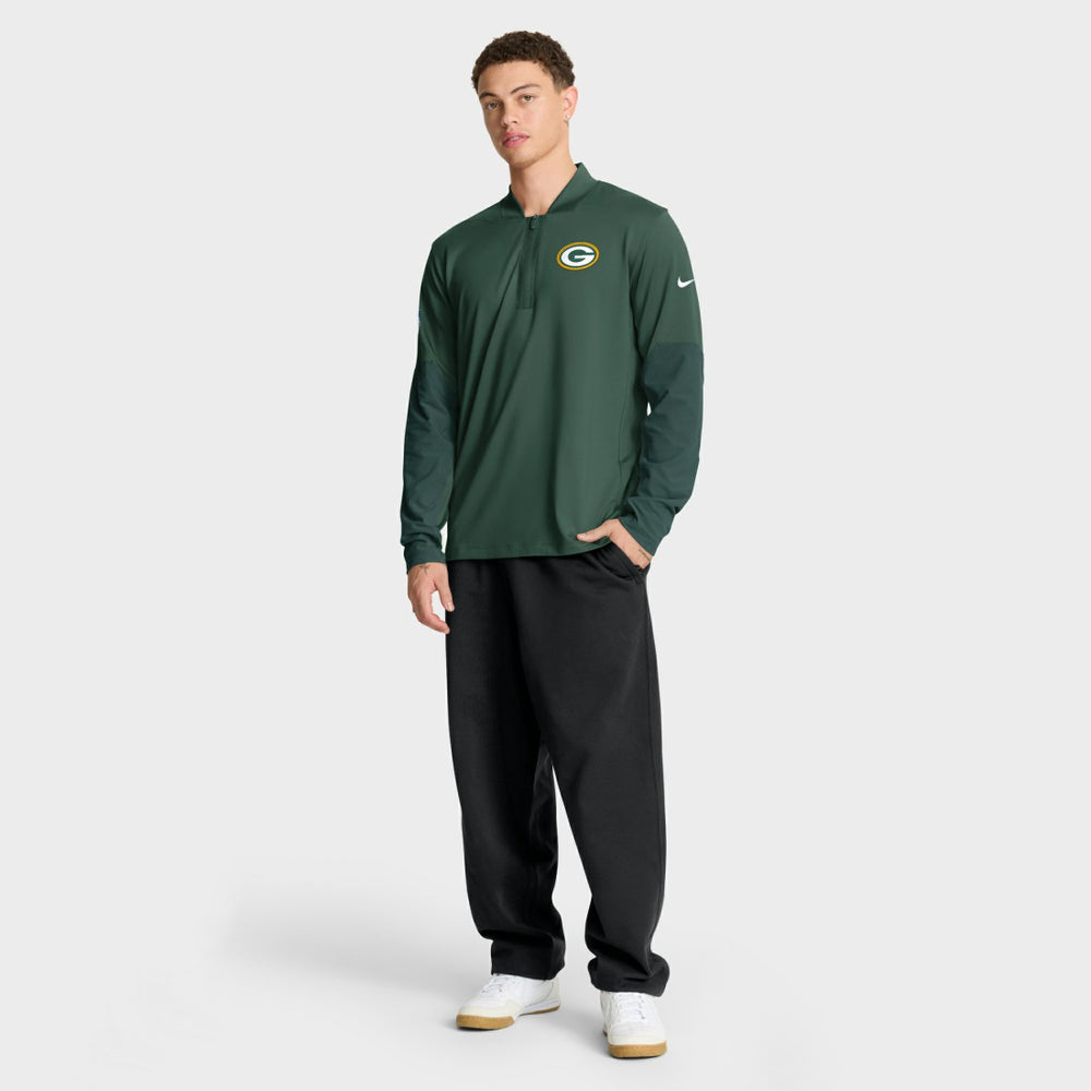 Green Bay Packers Sideline Dri-FIT Half-Zip Pullover Green - Nike