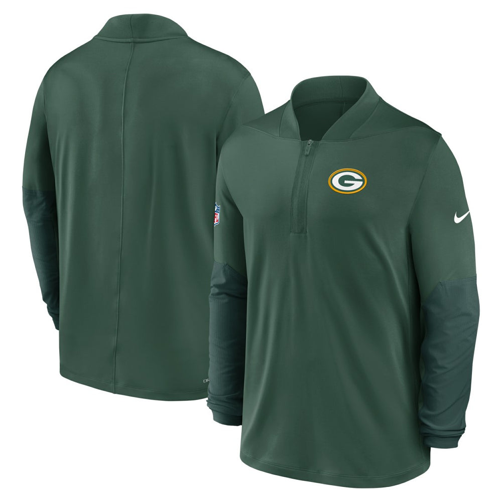 Green Bay Packers Sideline Dri-FIT Half-Zip Pullover Green - Nike