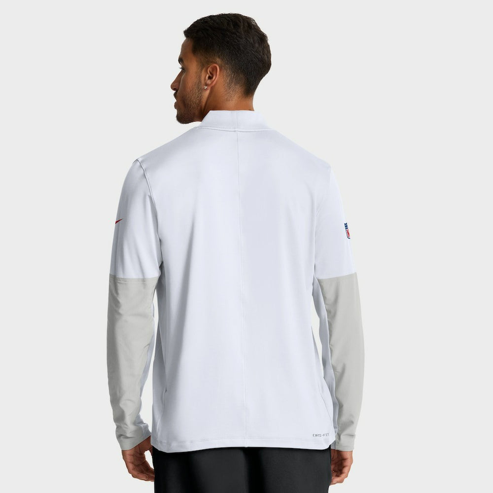Kansas City Chiefs Sideline Dri-FIT Half-Zip Pullover White - Nike