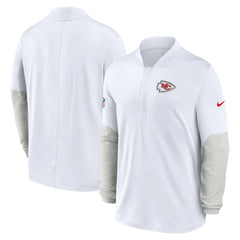 Kansas City Chiefs Sideline Dri-FIT Half-Zip Pullover White - Nike