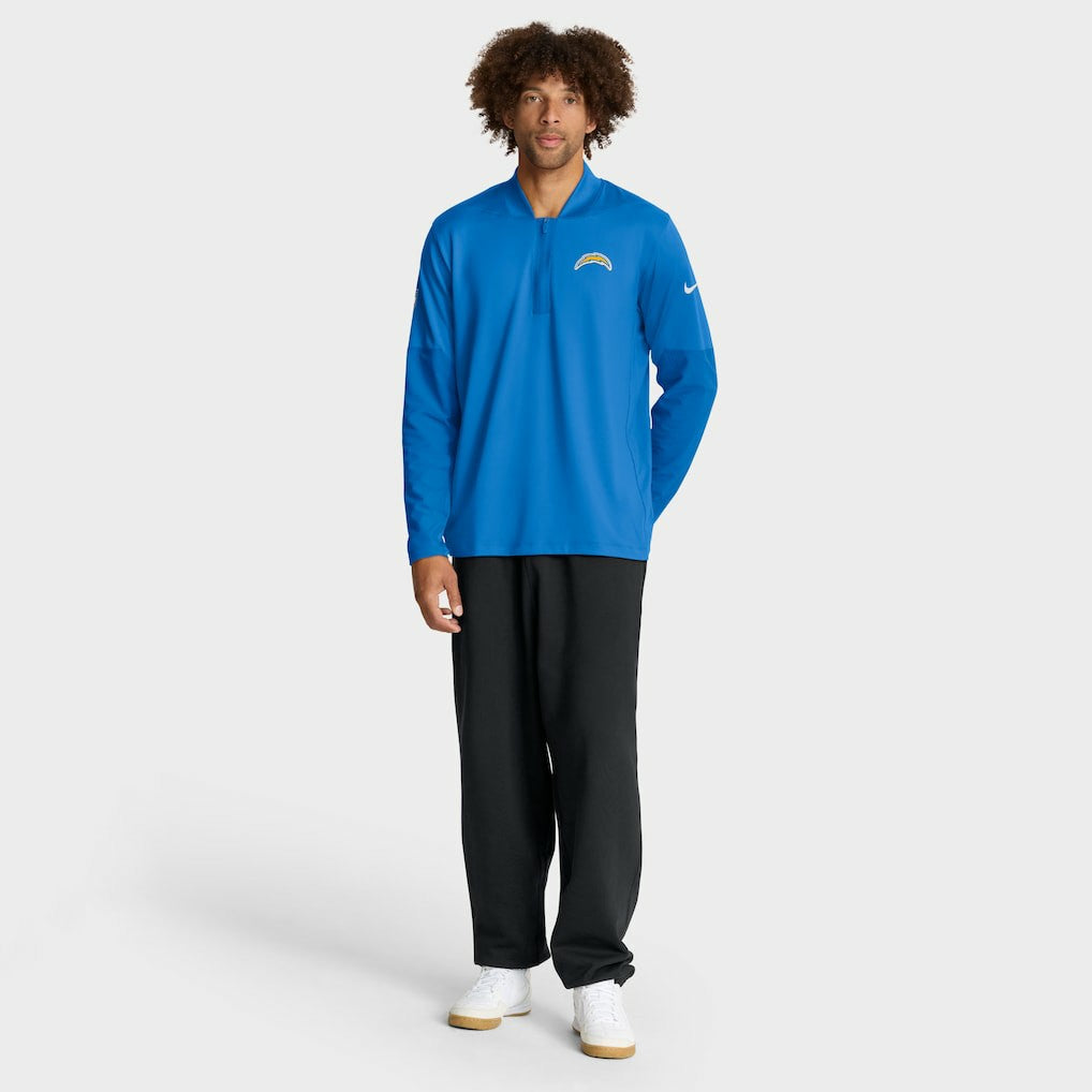 Los Angeles Chargers Sideline Dri-FIT Half-Zip Pullover Powder Blue - Nike