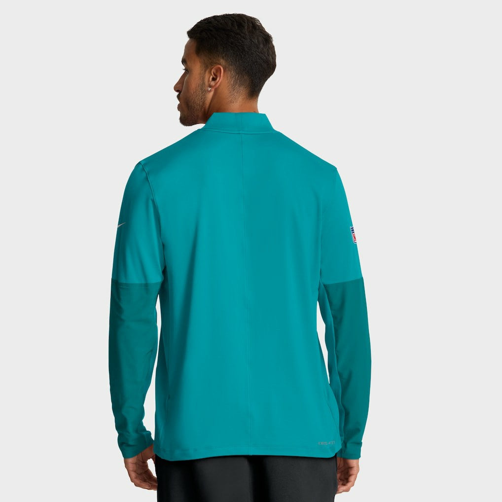 Miami Dolphins Sideline Dri-FIT Half-Zip Pullover Aqua - Nike
