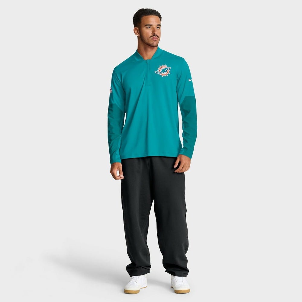 Miami Dolphins Sideline Dri-FIT Half-Zip Pullover Aqua - Nike