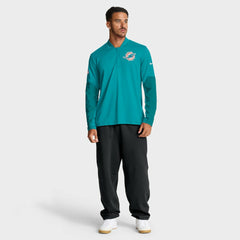 Miami Dolphins Sideline Dri-FIT Half-Zip Pullover Aqua - Nike