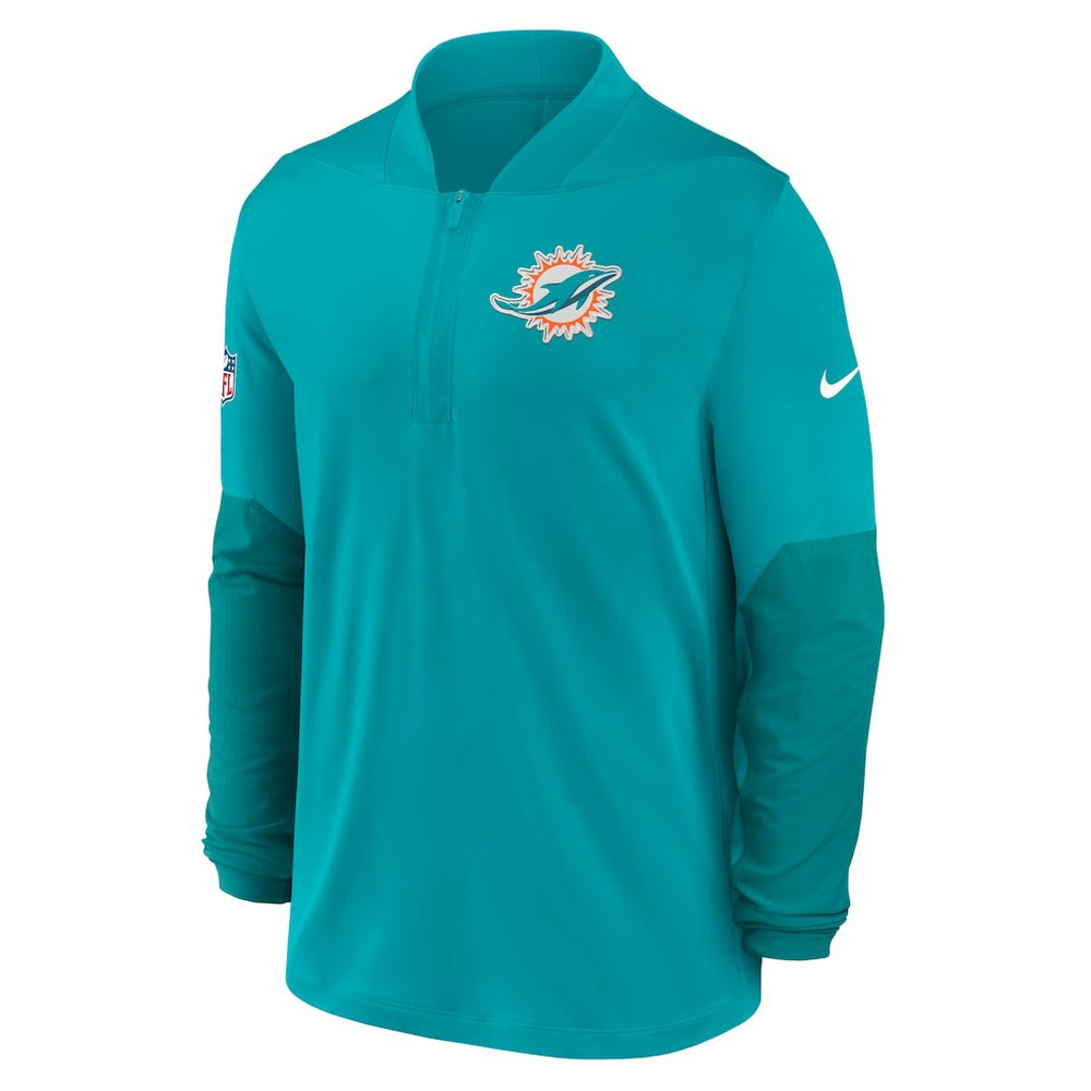 Miami Dolphins Sideline Dri-FIT Half-Zip Pullover Aqua - Nike