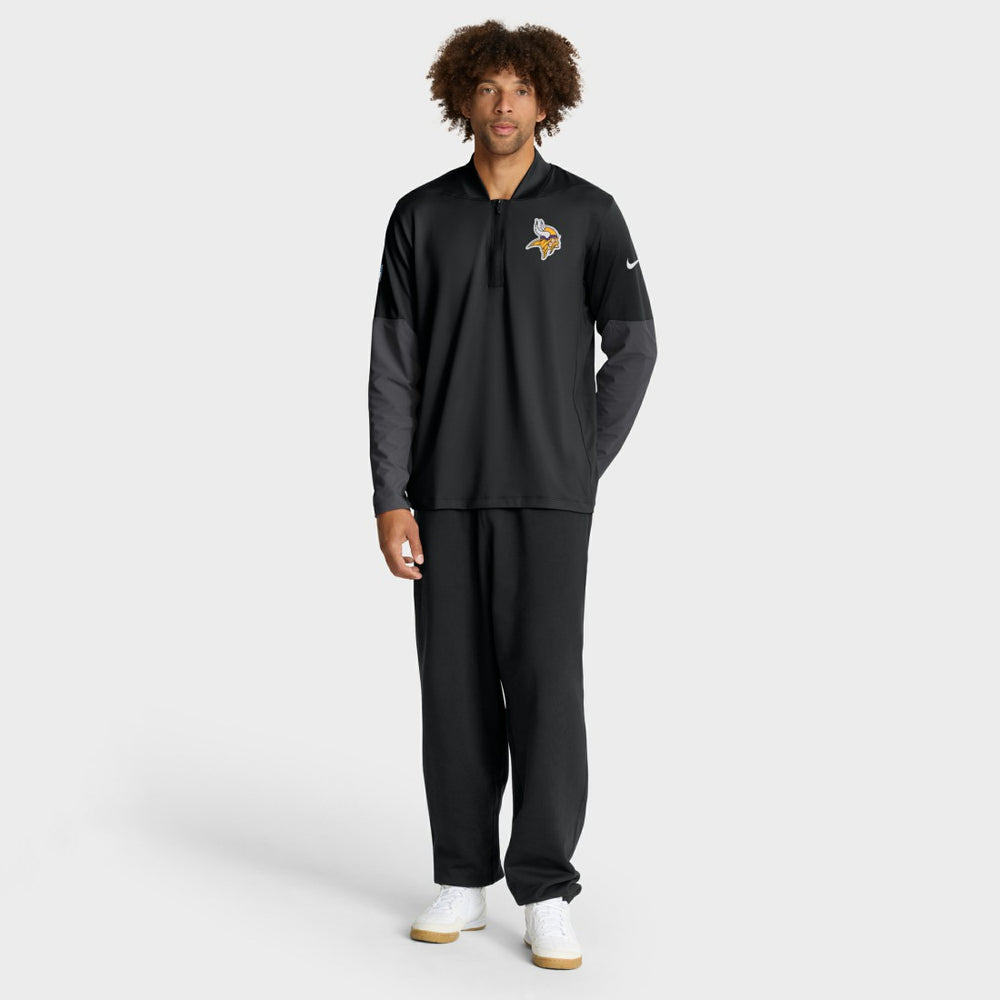 Minnesota Vikings Sideline Dri-FIT Half-Zip Pullover Black - Nike