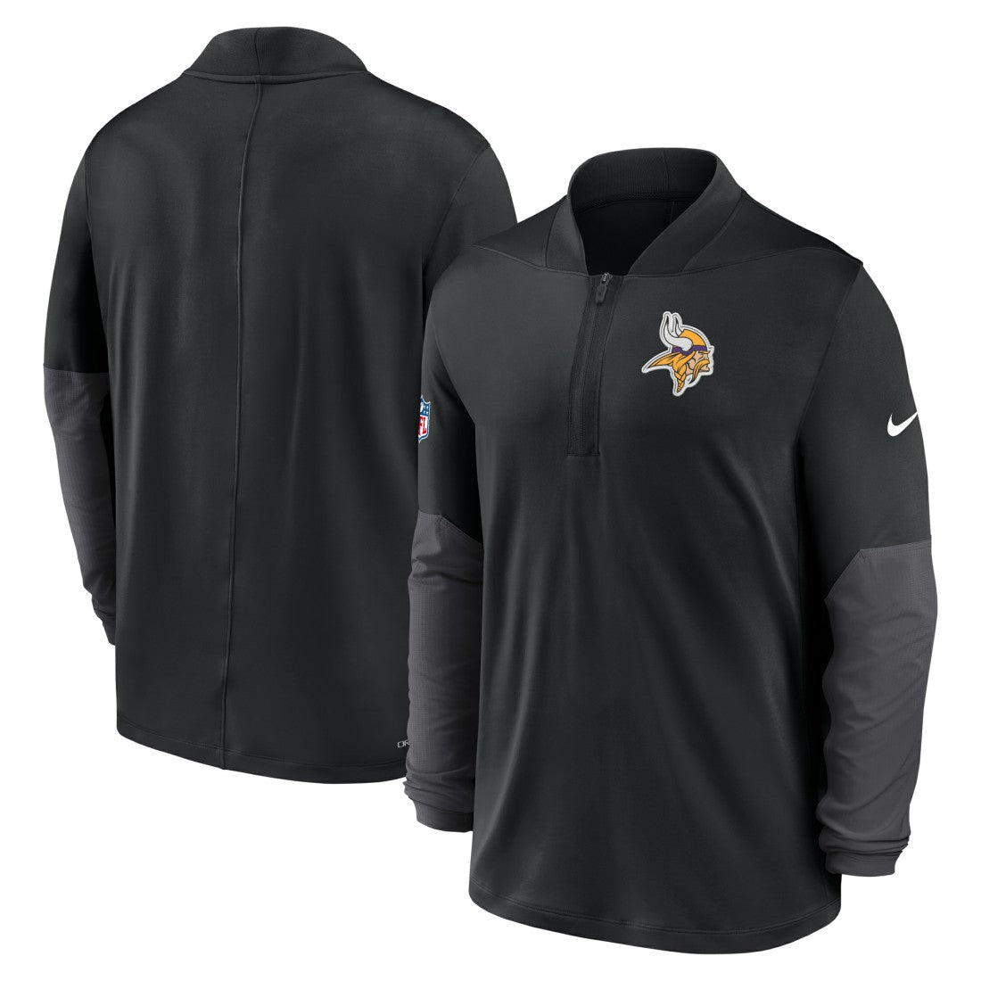 Minnesota Vikings Sideline Dri-FIT Half-Zip Pullover Black - Nike