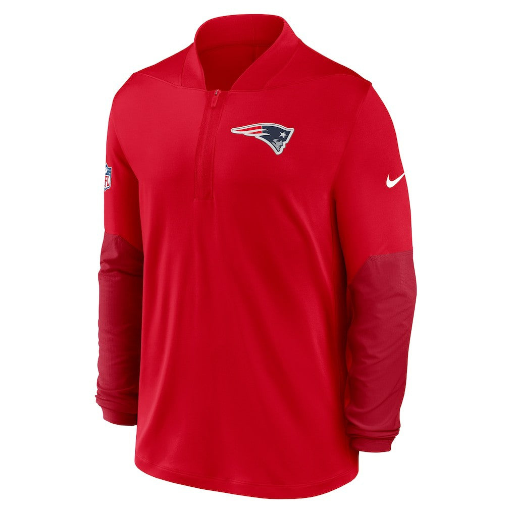 New England Patriots Sideline Dri-FIT Half-Zip Pullover Red - Nike