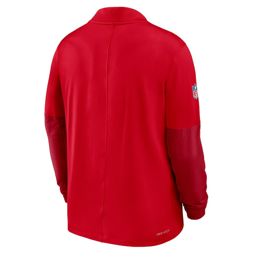 New England Patriots Sideline Dri-FIT Half-Zip Pullover Red - Nike