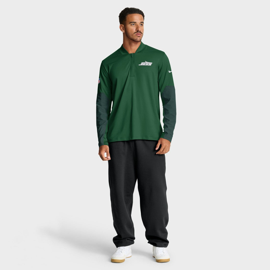 New York Jets Sideline Dri-FIT Half-Zip Pullover Green - Nike