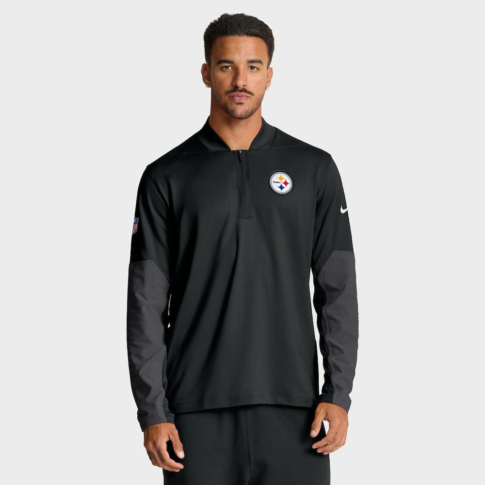 Pittsburgh Steelers Sideline Dri-FIT Half-Zip Pullover Black - Nike